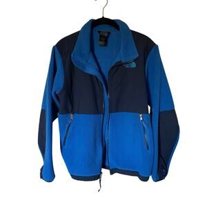 The North Face Denali zip up Jacket Youth size L 14/16 Fleece Blue Fall Outdoors